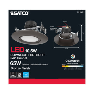 10.5WLED/DIR/5-6/CCT-SEL/120V/