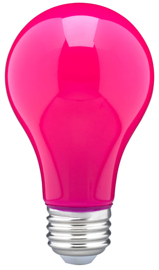 LED Type A Bulb: 8W;  A19;  ;  Ceramic Pink;  120V;  E26 Medium Base