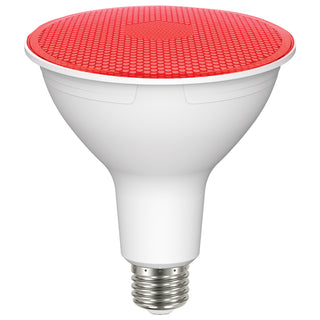 LED PAR Bulb: 11.5W;  PAR38;  ;  Red;  120V;  E26 Medium Base