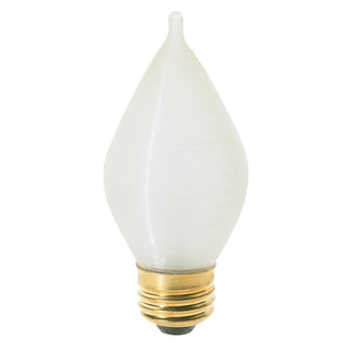 Incandescent Candle Bulb: 25W;  C15;  ;  Spun White;  120V;  E26 Medium Base