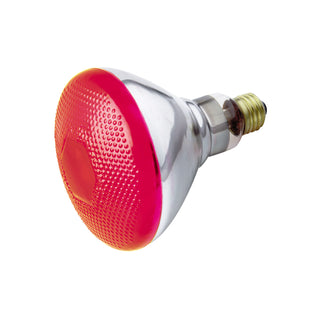 Incandescent Reflector Bulb: 100W;  BR38;  ;  Red;  120V;  E26 Medium Base