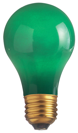 Incandescent Type A Bulb: 25W;  A19;  ;  Ceramic Green;  130V;  E26 Medium Base
