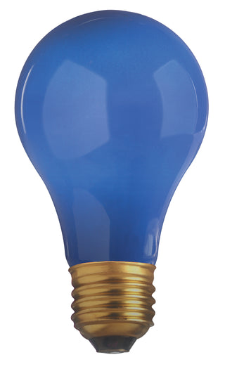 Incandescent Type A Bulb: 25W;  A19;  ;  Ceramic Blue;  130V;  E26 Medium Base
