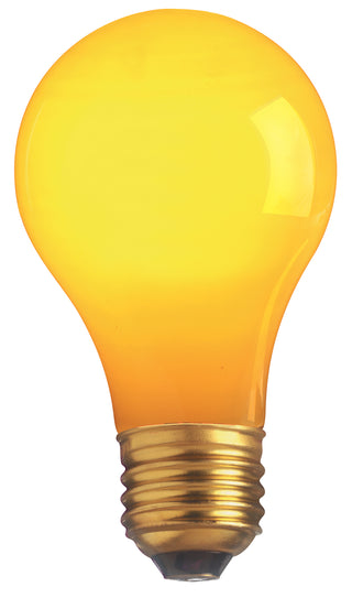 Incandescent Type A Bulb: 25W;  A19;  ;  Ceramic Yellow;  130V;  E26 Medium Base