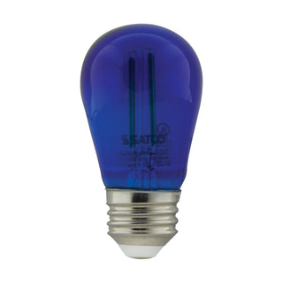 LED String Light Bulb: 1W;  S14;  ;  Transparent Blue;  120V;  E26 Medium Base