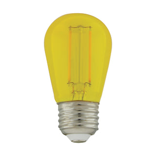 LED String Light Bulb: 1W;  S14;  ;  Transparent Yellow;  120V;  E26 Medium Base