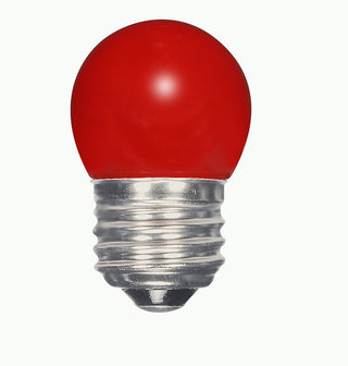 LED Sign Bulb: 1.2W;  S11;  ;  Ceramic Red;  120V;  E26 Medium Base