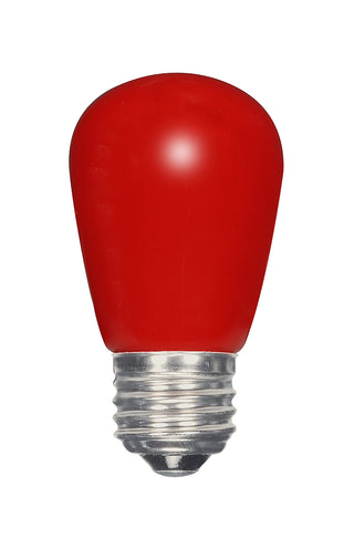 LED Sign Bulb: 1.4W;  S14;  ;  Ceramic Red;  120V;  E26 Medium Base