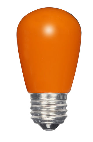 LED Sign Bulb: 1.4W;  S14;  ;  Ceramic Orange;  120V;  E26 Medium Base