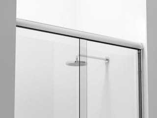 Semi-frameless shower door 60 x 72 in Matte Black