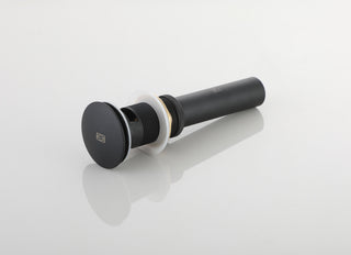 Pop-up bathroom sink drain with overflow in Matte Black