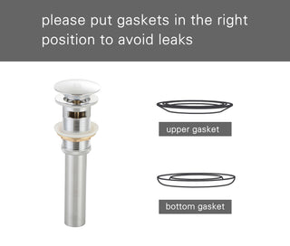 Pop-up bathroom sink drain with overflow in Polished Chrome