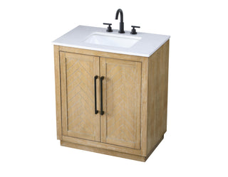 30 inch Single Bathroom Vanity in Linen Oak