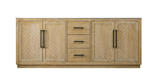 84 inch Double Bathroom Vanity in Linen Oak