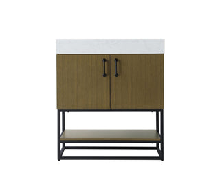 30 inch Single Bathroom Vanity in Chestnut Brown