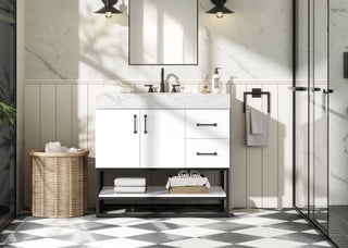 36 inch Single Bathroom Vanity in White