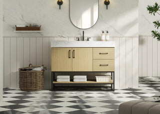42 inch Single Bathroom Vanity in  Honey Brown
