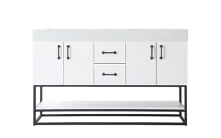 54 inch Double Bathroom Vanity in White