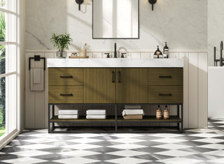 60 inch Single Bathroom Vanity in Chestnut Brown