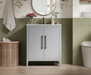 30 Inch Single Bathroom Vanity In Grey