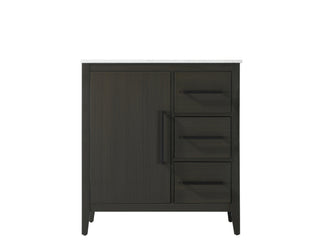 32 Inch Single Bathroom Vanity In Mocha Brown