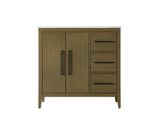 36 Inch Single Bathroom Vanity In Chestnut Brown