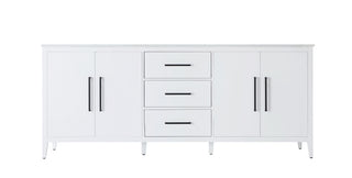 84 Inch Double Bathroom Vanity In White