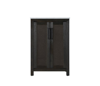 24 Inch Single Bathroom Vanity In  Chocolate Oak