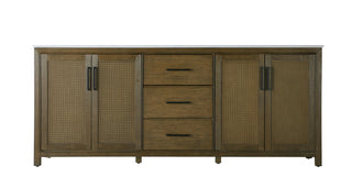 84 Inch Double Bathroom Vanity In Hazel Oak