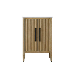 24 inch Single Bathroom Vanity in Linen Oak