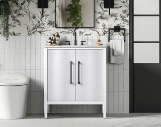 30 inch Single Bathroom Vanity in White