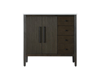 36 inch Single Bathroom Vanity in Chocolate Oak