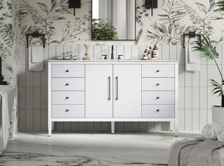60 inch Single Bathroom Vanity in White