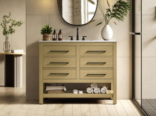 42  inch Single Bathroom Vanity in Honey Brown