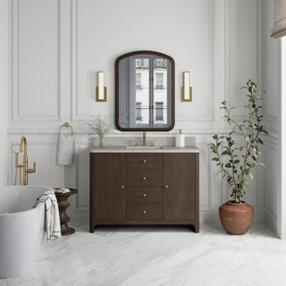 48 Inch Gracyn Freestanding Vanity in Sable / Victorian Silver Top