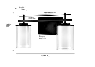 Huderson 2-Light Vanity Modern Gold