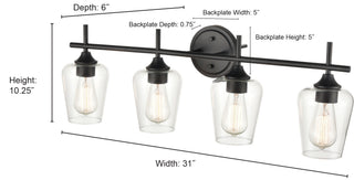 Ashford 4-Light Vanity - Rubbed Bronze