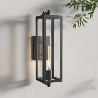 Messi 1-Light Outdoor Wall Sconce Textured Black