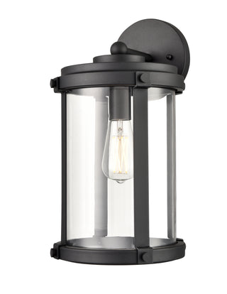 1-Light Outdoor Wall Sconce Textured Black