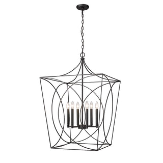 Tracy 6-Light Pendant light Matte Black
