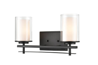 Huderson 2-Light Vanity Matte Black