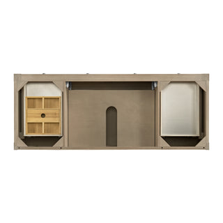 60 Inch Breckenridge Freestanding Vanity in Whitewashed Oak / Arctic Fall Top