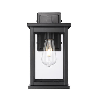 Bowton II 1-Light Outdoor Wall Sconce Powder Coated Black