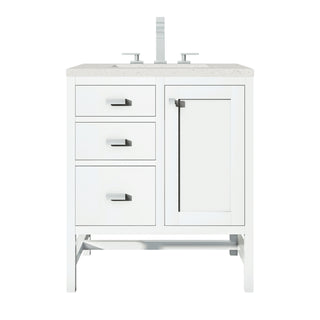 30 Inch Addison Freestanding Vanity in Glossy White / Lime Delight Top