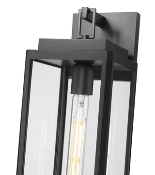 Alpharetta 15.5" High 1-Light Outdoor Wall Lantern - Powder Coated Black