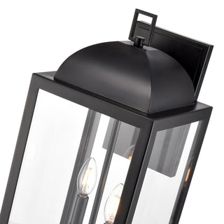 Beaufort 22.25" High 2-Light Outdoor Wall Sconce - Powder Coated Black
