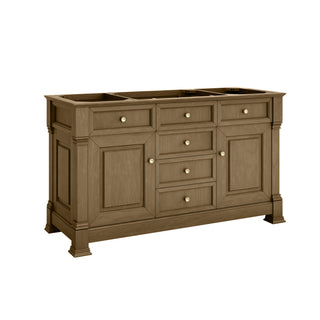 60 Inch Brookfield Freestanding Vanity in Honey Oak / Ethereal Noctis Top