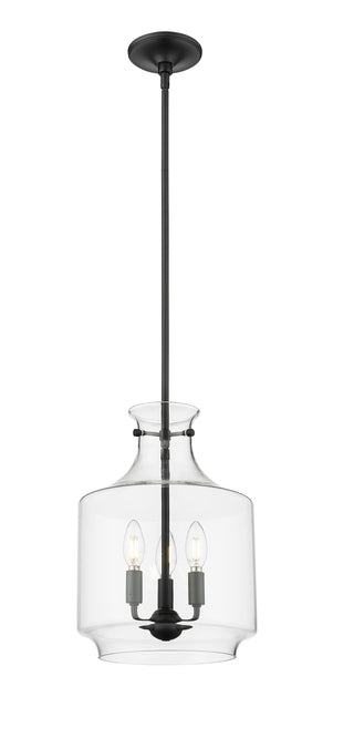 Mahannah 3-Light Pendant Light Matte Black