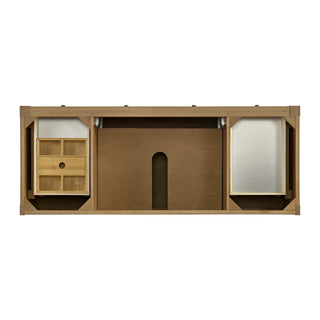 60 Inch Breckenridge Freestanding Vanity in Light Natural Oak / Charcoal Soapstone Top