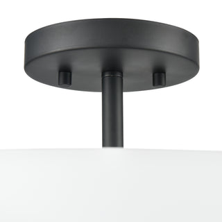 Laphia 15.75" Wide 3-Light Semi Flush - Matte Black